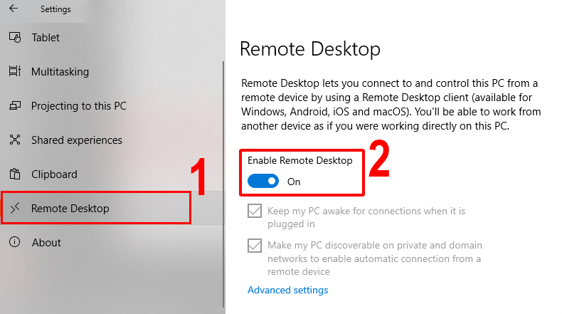 Cách Bật (Enable), Sử Dụng Remote Desktop Trên Windows 10 - Hướng Dẫn Tenten