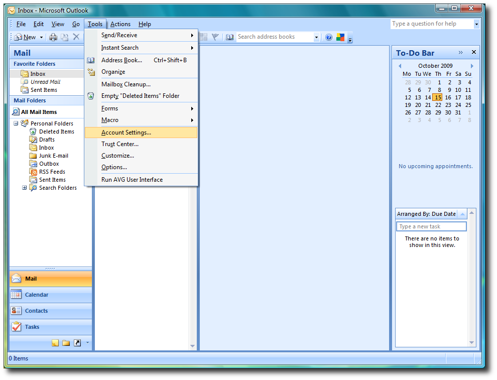 Backup dữ liệu mail lưu trên server về máy tính bằng Outlook 2007 Backup dữ liệu mail lưu trên server về máy tính bằng Outlook 2007