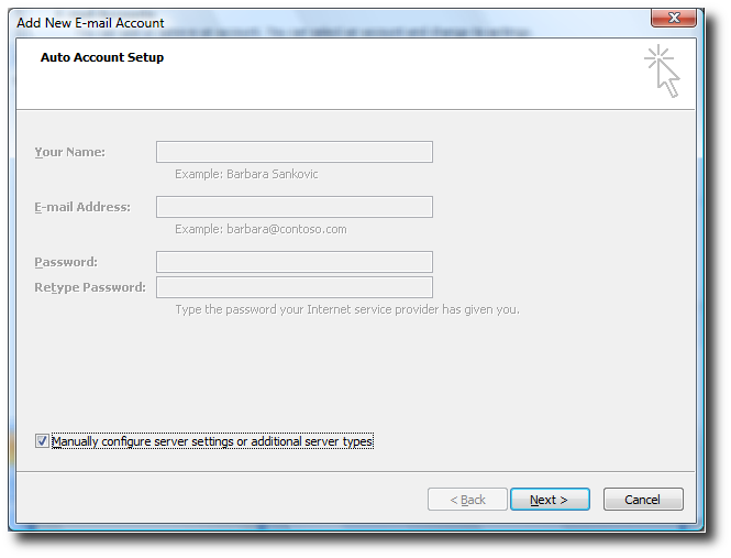 Backup dữ liệu mail lưu trên server về máy tính bằng Outlook 2007 3