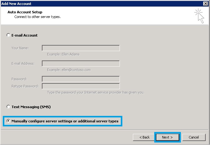 Bước 3 Backup dữ liệu mail lưu trên server về máy tính bằng Outlook 2010 Bước 3 Backup dữ liệu mail lưu trên server về máy tính bằng Outlook 2010