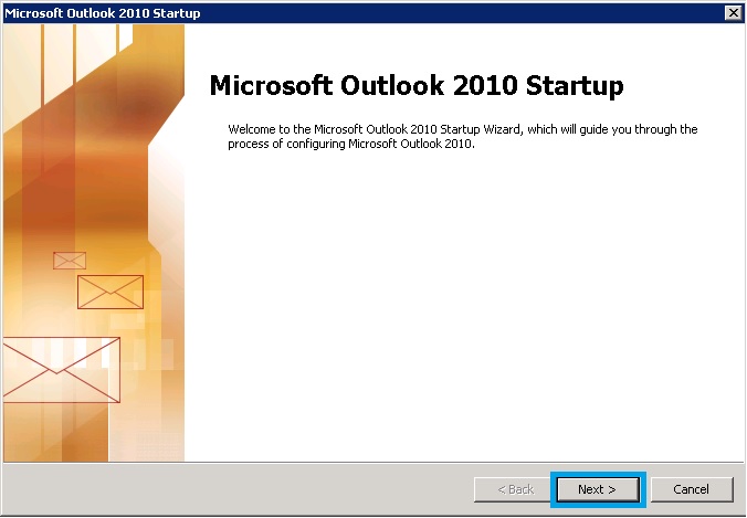 Bước 1 Backup dữ liệu mail lưu trên server về máy tính bằng Outlook 2010