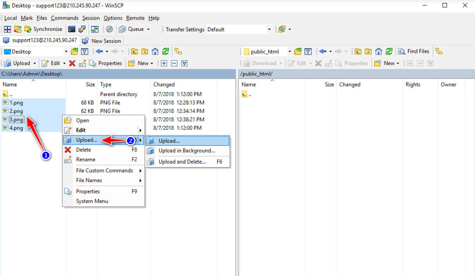 Upload dữ liệu lên hosting 2