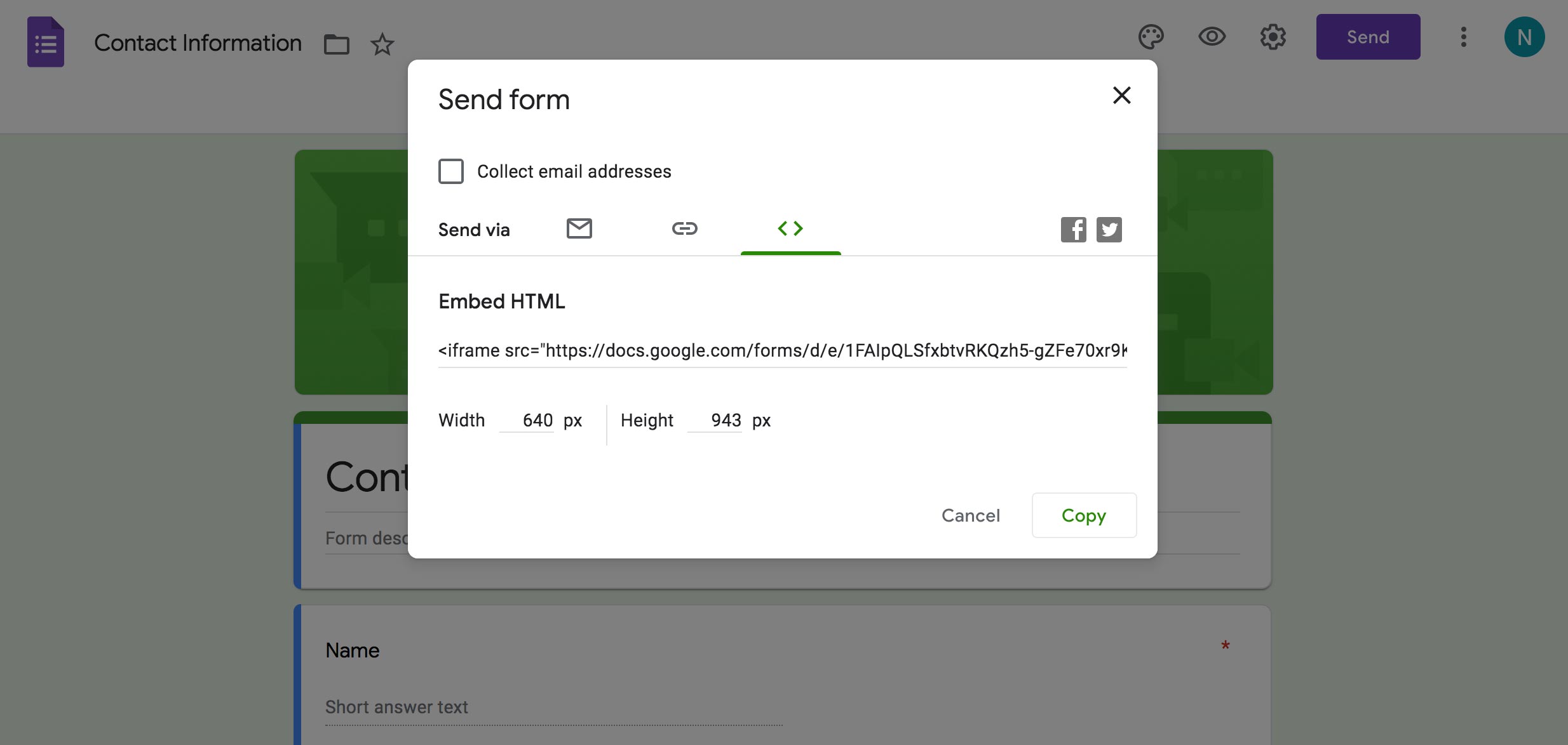 link nhúng google form link nhúng google form