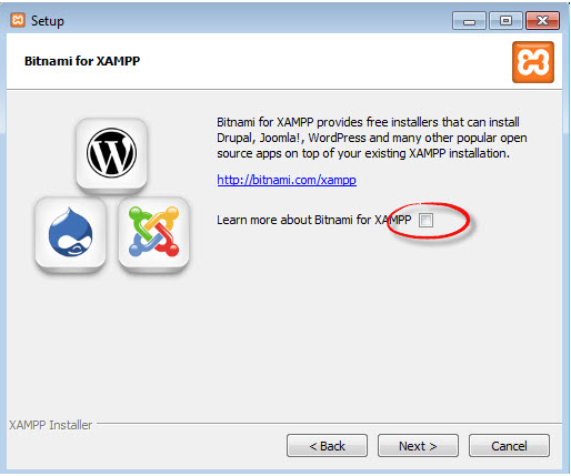kết thúc cài dặt xampp
