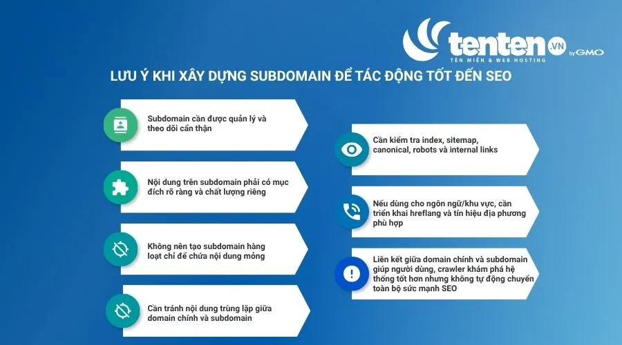 Lưu ý khi xây dựng Subdomain để tác động tốt đến SEO