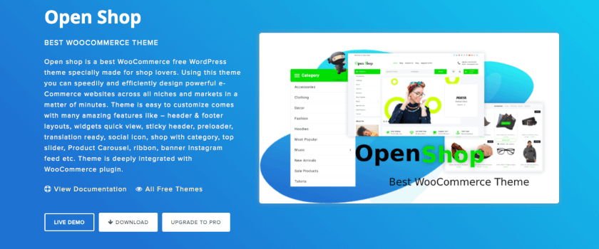theme ecommerce wordpress free