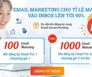 Email Marketing chỉ từ 19 đồng/email cho tỷ lệ mail vào inbox lên tới 90%