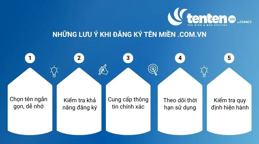 Những lưu ý khi đăng ký tên miền .com.vn