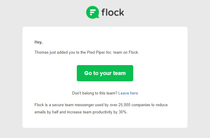Email marketing template dạng Flock