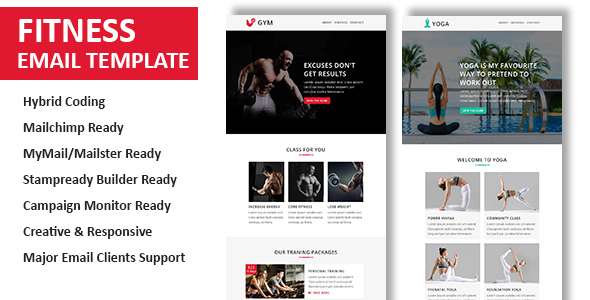 Mẫu Email marketing lĩnh vực Gym, Fitness, Yoga