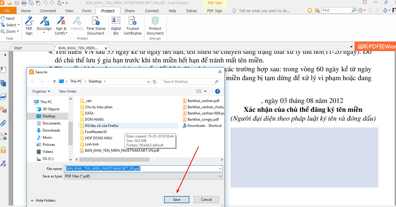 Cách ký chữ ký số trên file PDF foxit reader