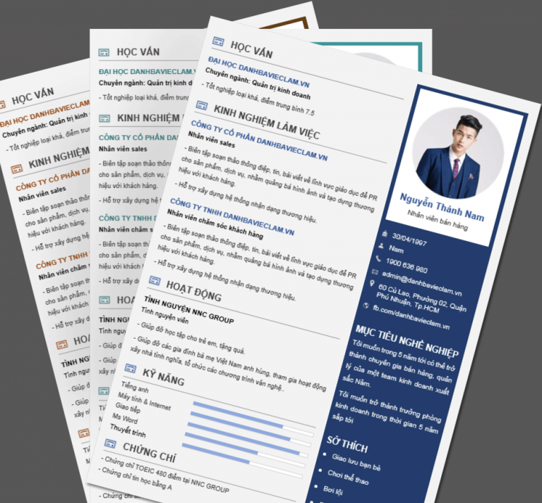 Thiết kế CV trên website cực đơn giản với 5 template