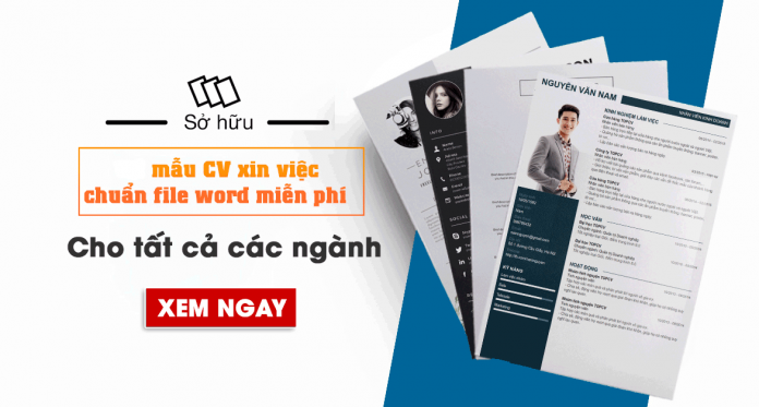 Tải cv xin việc mẫu miễn phí có thể kéo thả tùy chỉnh