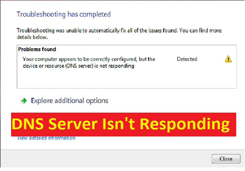 Lỗi dns server not responding là gì? 6 cách sửa lỗi dns server not responding