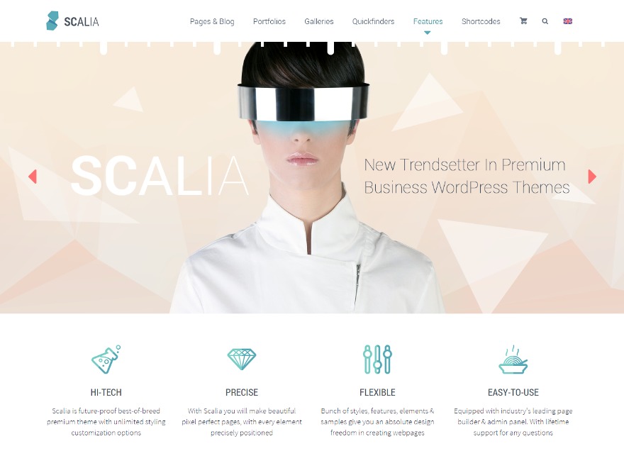 Chủ đề Scalia -  Portfolio mẫu website đa khái niệm