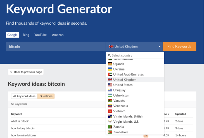 Keyword Generator