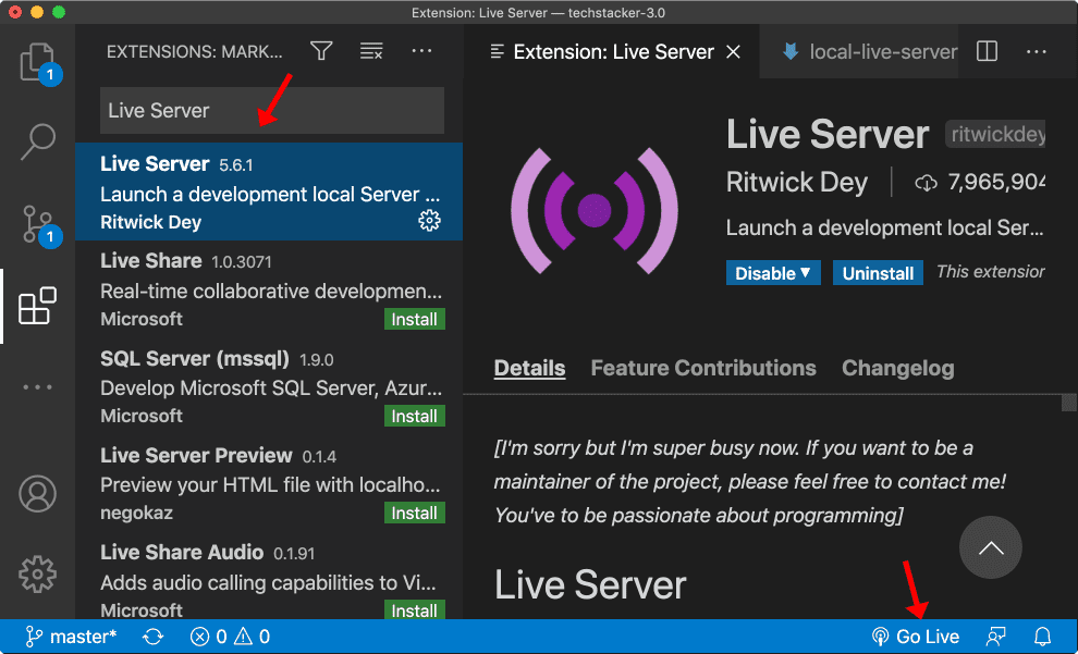 Live Server Extension VScode