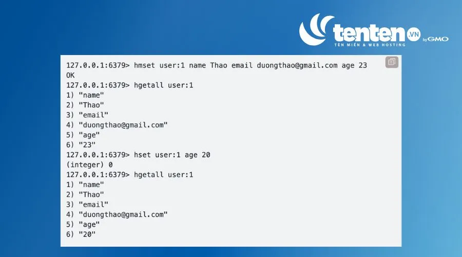 Ví dụ về Hashes
