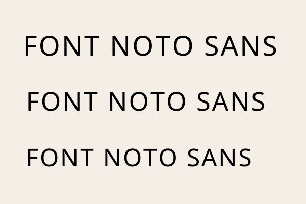 Font Noto Sans