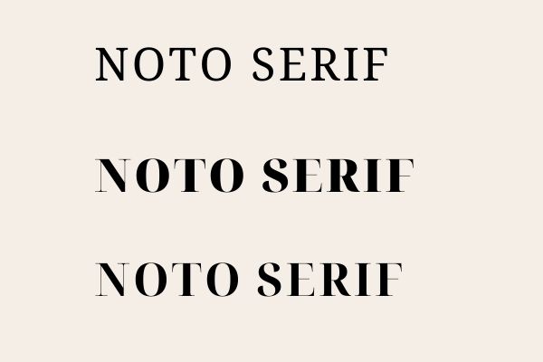 Font Noto Serif