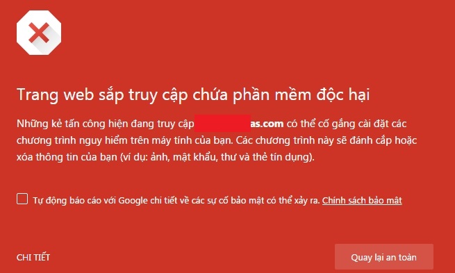 Website bị cảnh báo chứa phần mềm độc hại, xử lý nhanh chóng với 2 bước 