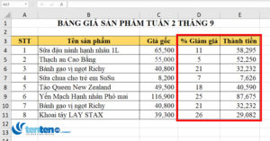 2 Cách tính phần trăm (%) giảm giá, tăng giá cực nhanh