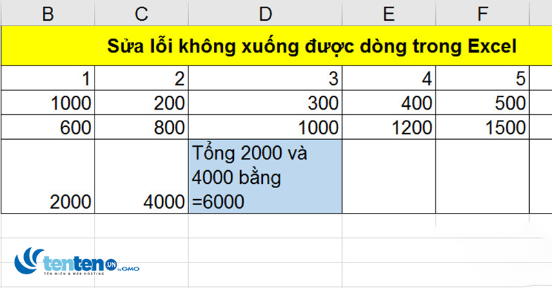 Cách sửa lỗi không xuống được dòng trong Excel