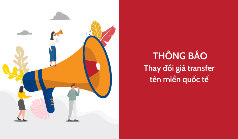 Thông báo thay đổi giá transfer tên miền quốc tế