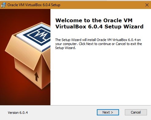 cài đặt cho Oracle VM VirtualBox Wizard