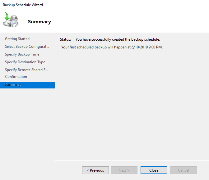 Bây giờ, tính năng Windows Server Backup đã được cài đặt. Chúng ta có thể bắt đầu thực hiện các bản sao lưu tức thời hoặc tạo lịch sao lưu định kỳ.