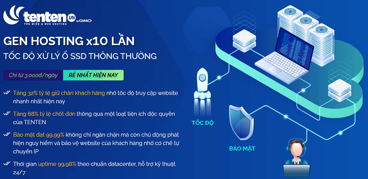 Nên sử dụng Tenten để làm hosting web