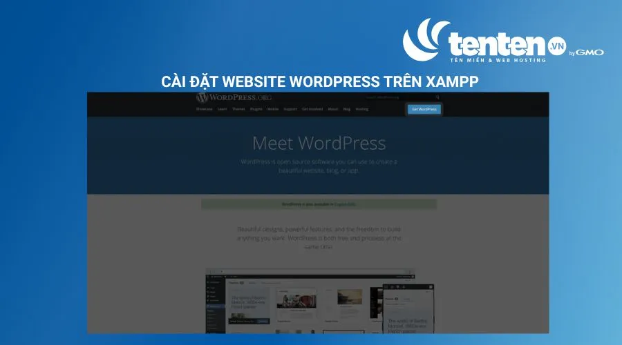 Nhấn nút “Get WordPress” ở trên cùng hai lần