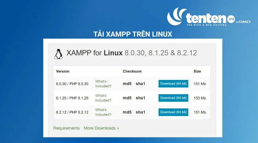 Tải XAMPP trên hệ điều hành Windows