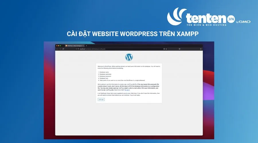 Trình hướng dẫn cài đặt WordPress xuất hiện