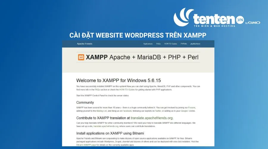 Các tùy chọn Admin trên Control Panel cho từng modules trong XAMPP