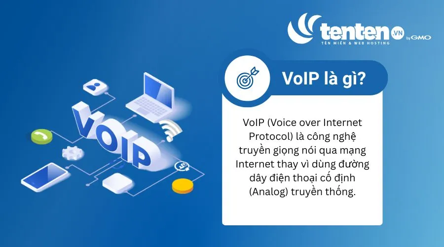 VoIP là công nghệ truyền giọng nói qua mạng Internet thay vì dùng cáp analog truyền thống