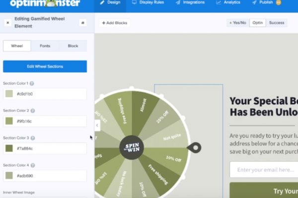 Wheel Spin giúp tăng tỷ lệ chuyển đổi cho Website bán hàng