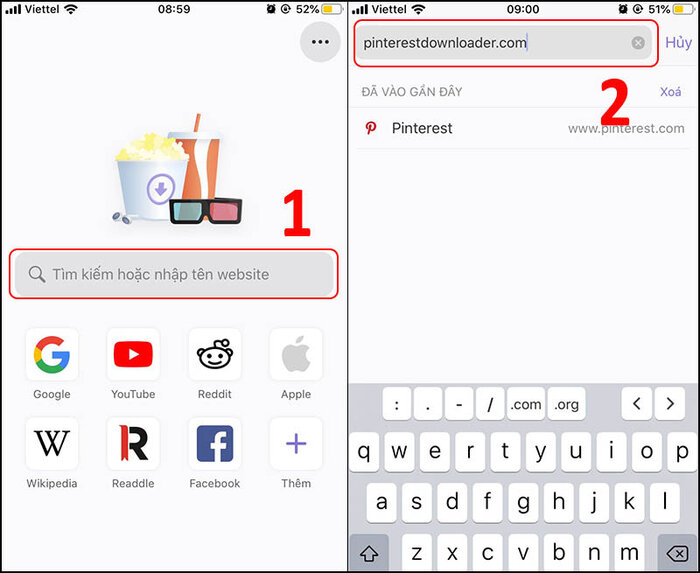 tải video trên Pinterest