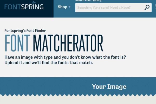 Tìm font chữ bằng hình ảnh thông qua ứng dụng Fontspring Matcherator 