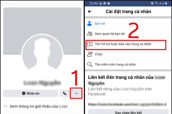 Báo cáo cho Facebook để lấy lại tài khoản Facebook bị hack