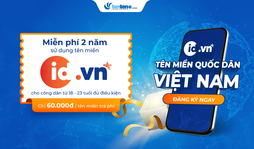 Hướng dẫn sử dụng các dịch vụ trong combo tên miền .ID.VN miễn phí tại Tenten.vn