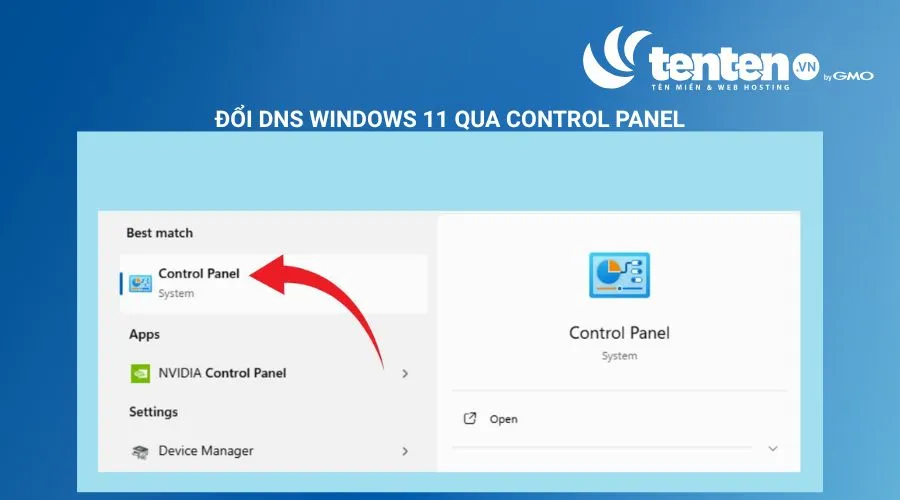 Mở Control Panel

