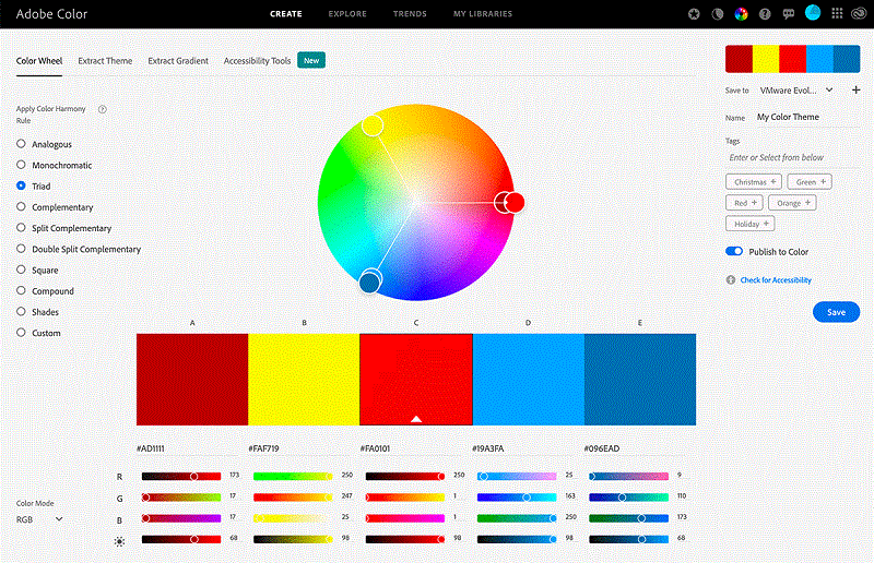 Adobe Color (color.adobe.com)