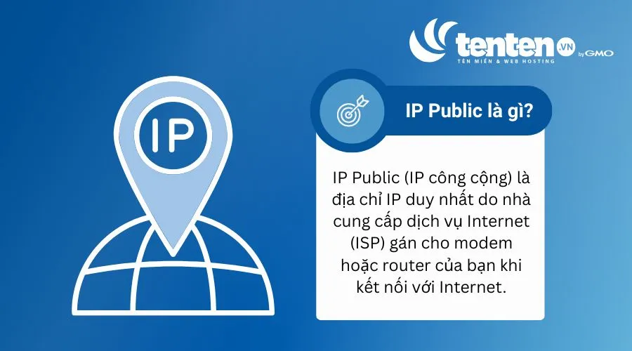 IP Public là địa chỉ IP duy nhất do ISP gán cho modem hoặc router của bạn khi kết nối với Internet