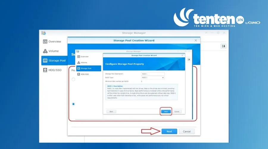 Lựa chọn một trong hai chế độ này, sau đó nhấn Next để tiếp tục