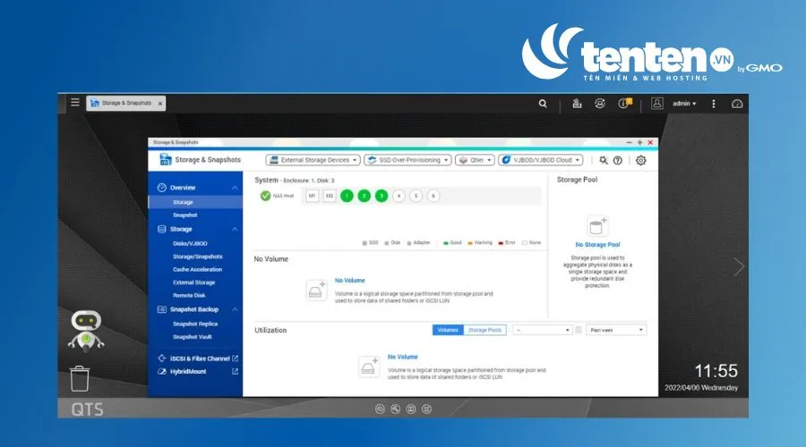 Mở trình duyệt web của bạn và đăng nhập vào thiết bị NAS QNAP