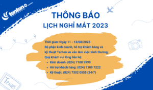 Tenten.vn thông báo lịch nghỉ mát hè 2023