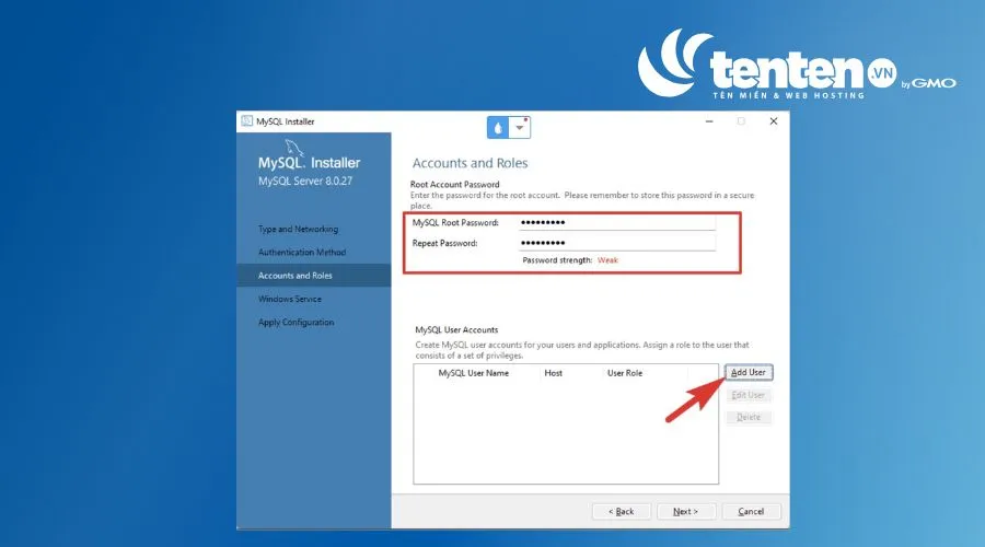 Cài đặt Account and Roles
