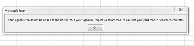 Cách ký chữ ký số không xác định vị trí trên Microsoft Office Excel 2016