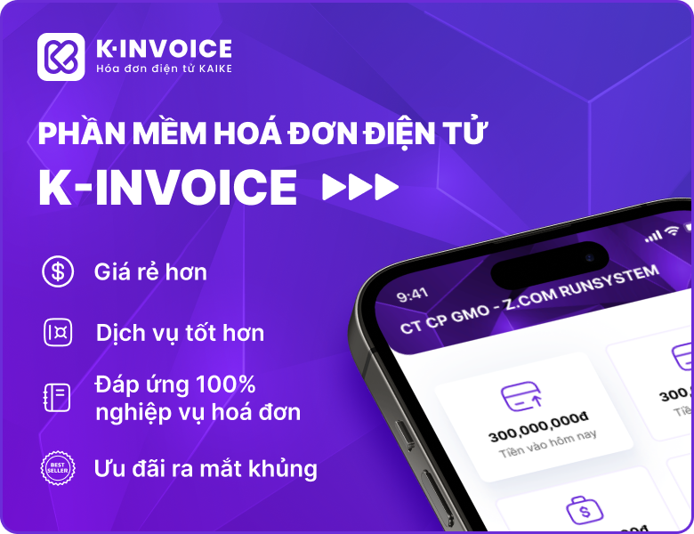 Hóa đơn điện tử K-Invoice của Tenten.vn